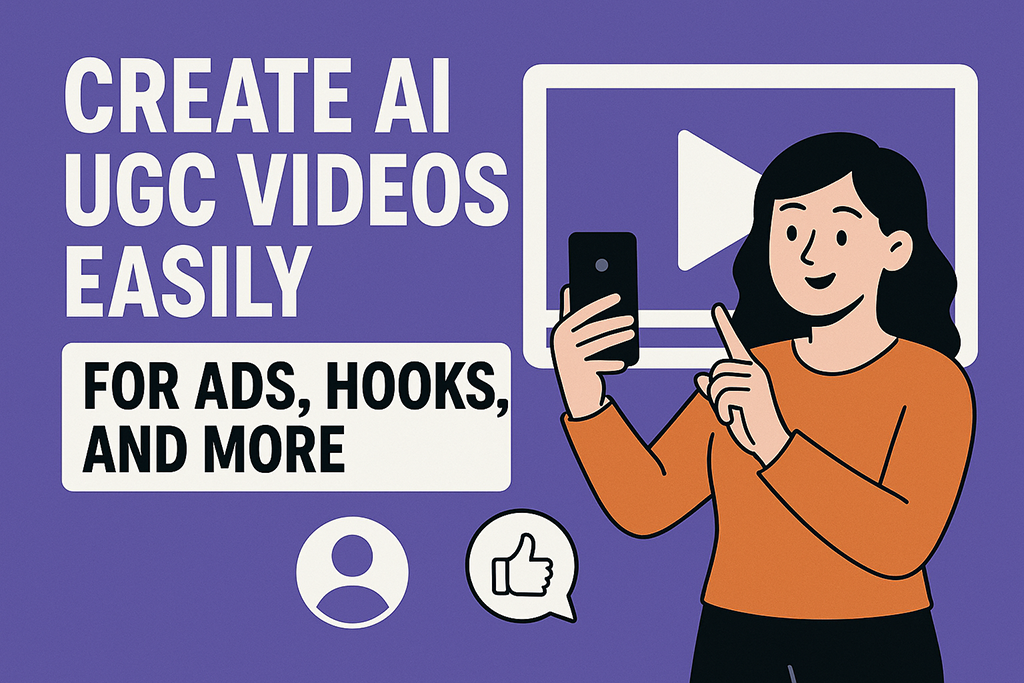 Create AI UGC Videos Easily for Ads, Hooks, and More